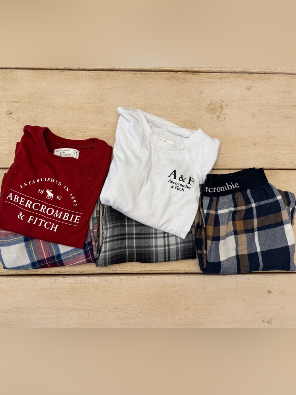 Abercrombie Kids - Lounge| PJ Set- Plaid - Size 7/8